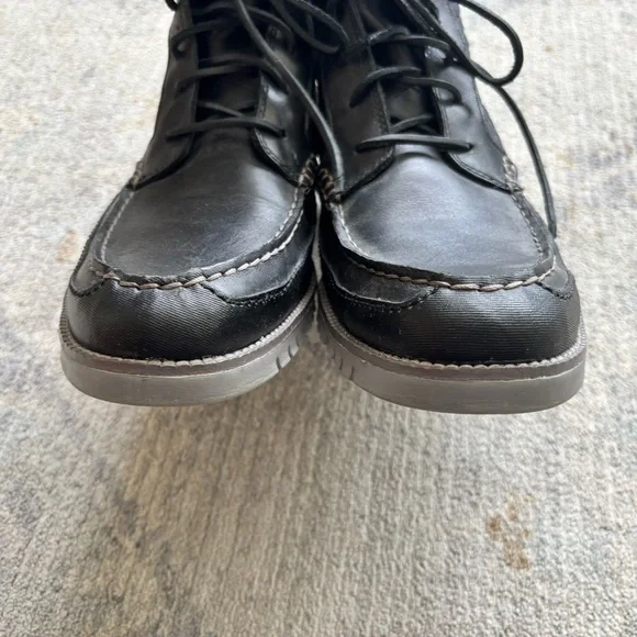 COLE HAAN Shoes Mens 11.5 Zerogrand Waterproof Tall Boots Shoes Black Classic - Picture 2 of 9
